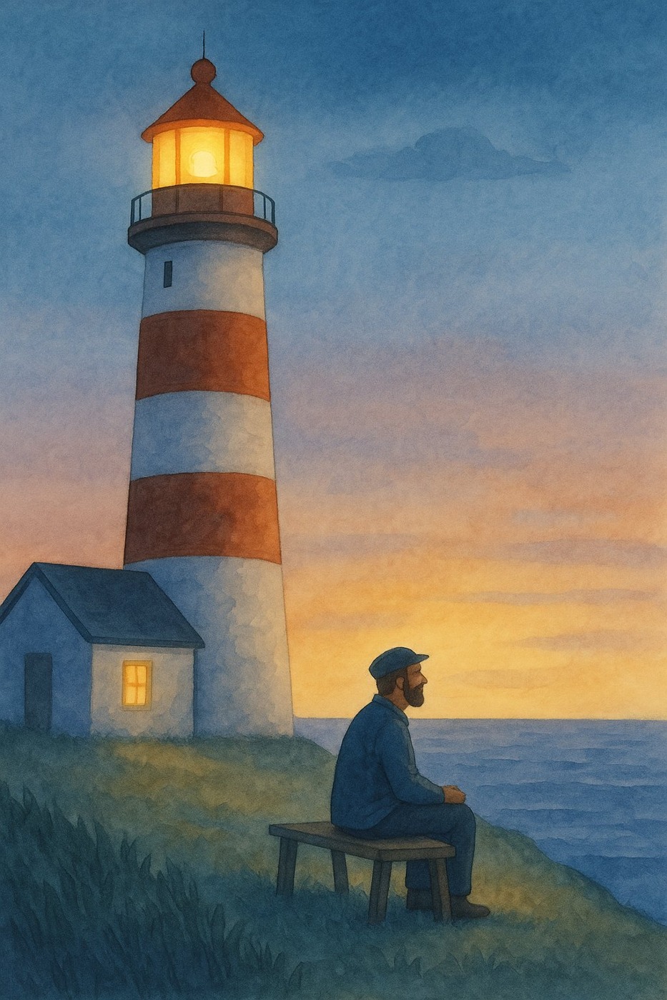 Illustration for The Man in the Lighthouse
